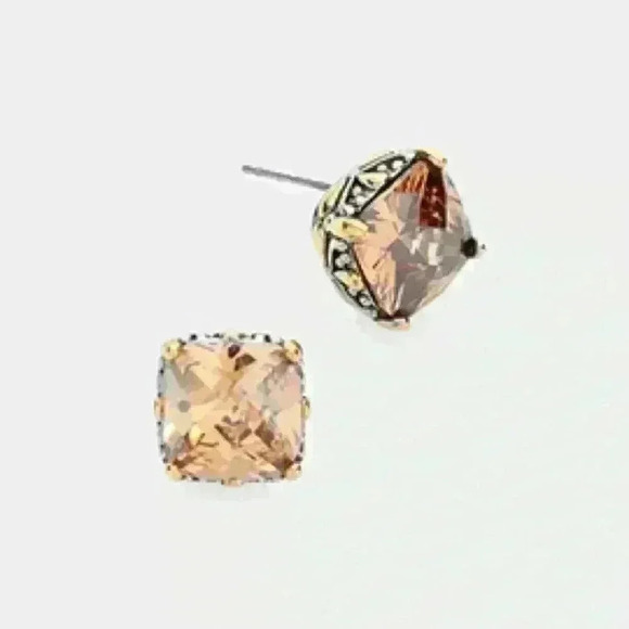 Citrine Facet Cut Earrings - Picture 1 of 2